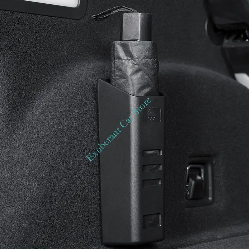 Car Rain Umbrella Holder Bin Black Cabin Storage Box for Daily Drive Entry Control and Interior Order During Wet Weather Routine