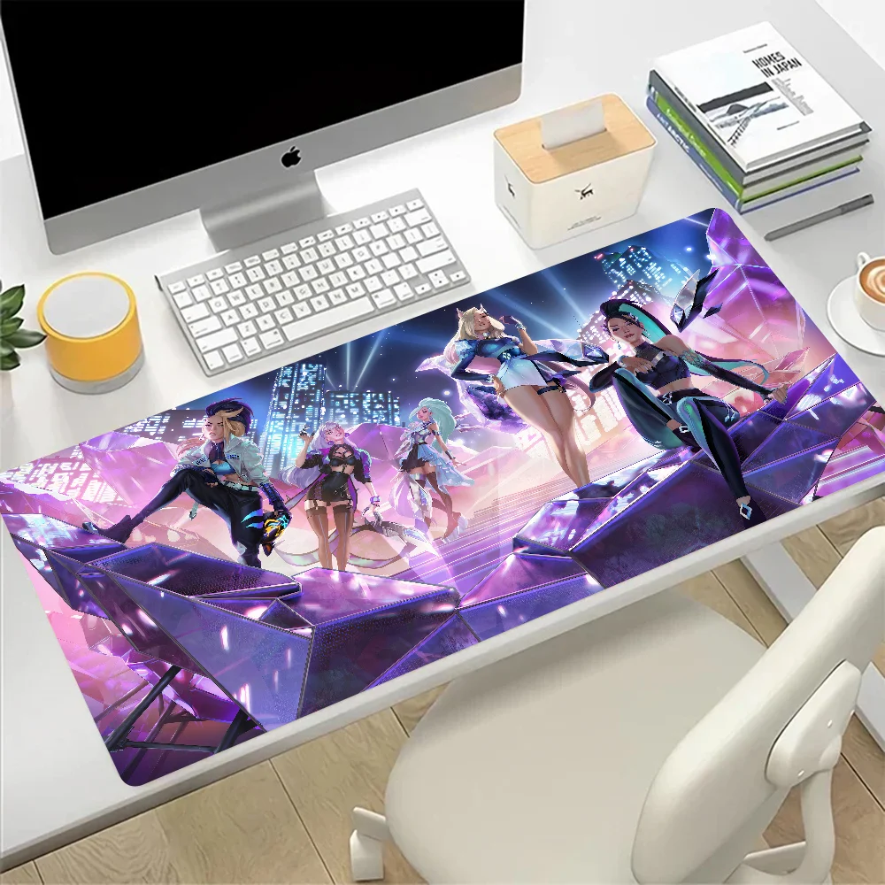 League of Legends KDA Ahri Akali Kaisa Large Mouse Pad Gaming Mousepad PC Gamer Computer Office Mouse Mat Keyboard Mat Desk Pad