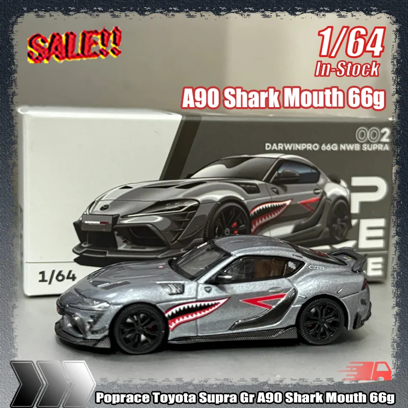 Nuovo In Magazzino Poprace 1:64 Toyota Supra Gr A90 Bocca di Squalo 66g Simulazione In Lega Modello di Auto In Miniatura Personalizzato Ragazzo Giocattolo Regali Ornamento