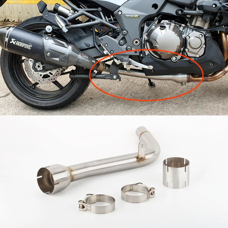 For Kawasaki Versys 1000 SE KLZ1000 Versys1000 Exhaust  2019-2021 Muffler Escape  Modified Middle Link Pipe