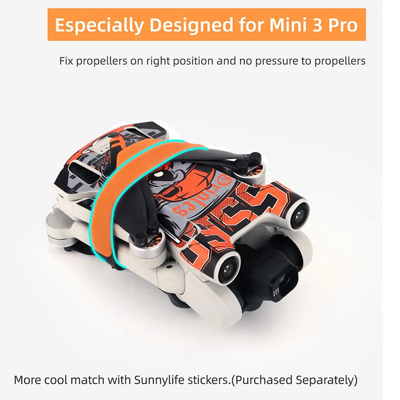 DJI 미니 3 프로용 프로펠러 하단 홀더, 날개 고정 안정기, 보호 소품 블레이드 스트랩, 미니 3 프로 드론 액세서리