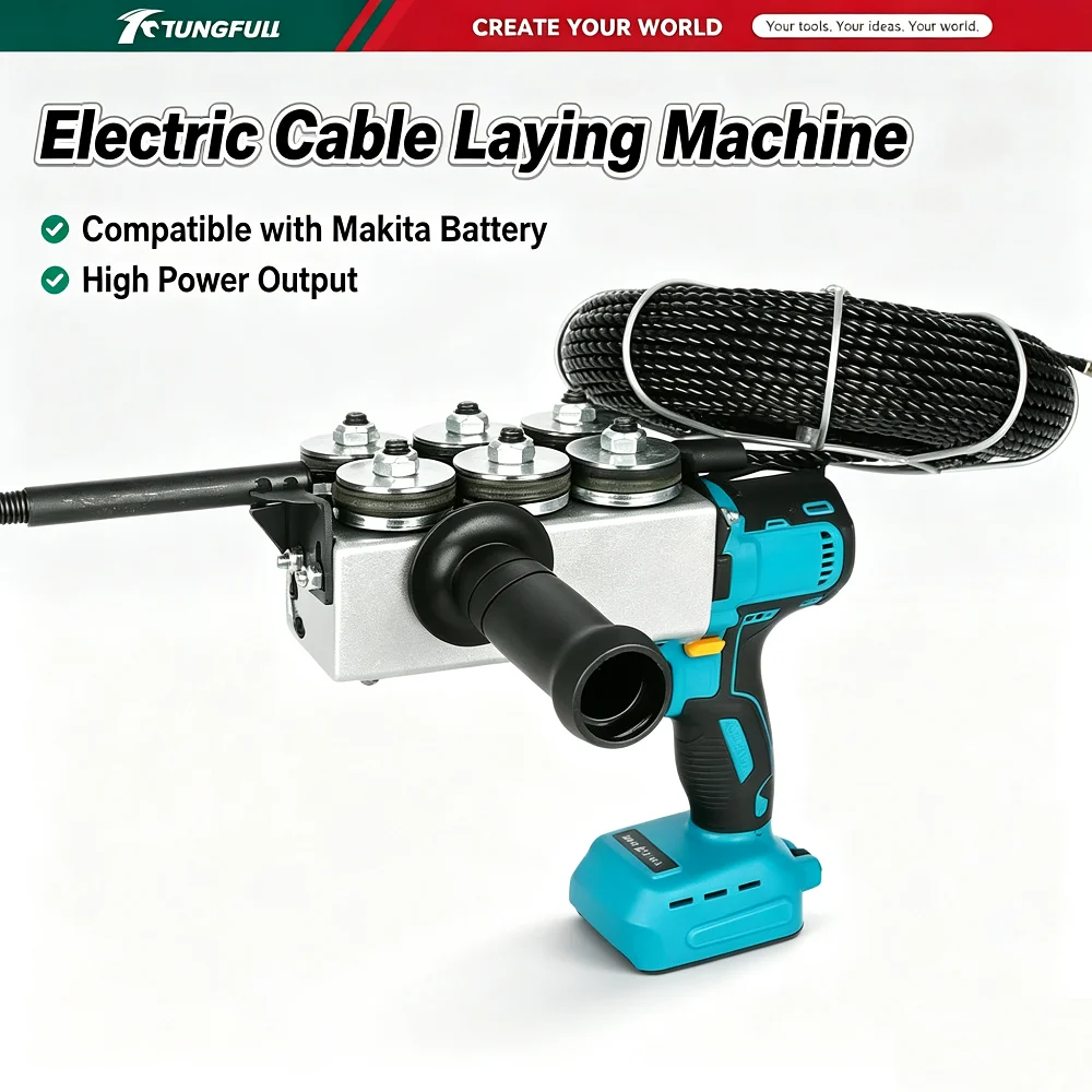 Automatic Electrical Wire Threading Machine for Electricians - No Battery Required Leader Wire Stringing & Pulling Tool