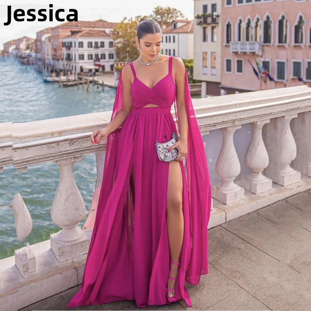 

Jessica Purple Elegant Lady Prom Dressess Shawl Side Slit Prom Dress 2024 Vestidos De Fiesta Formal Occasions Party Dresses