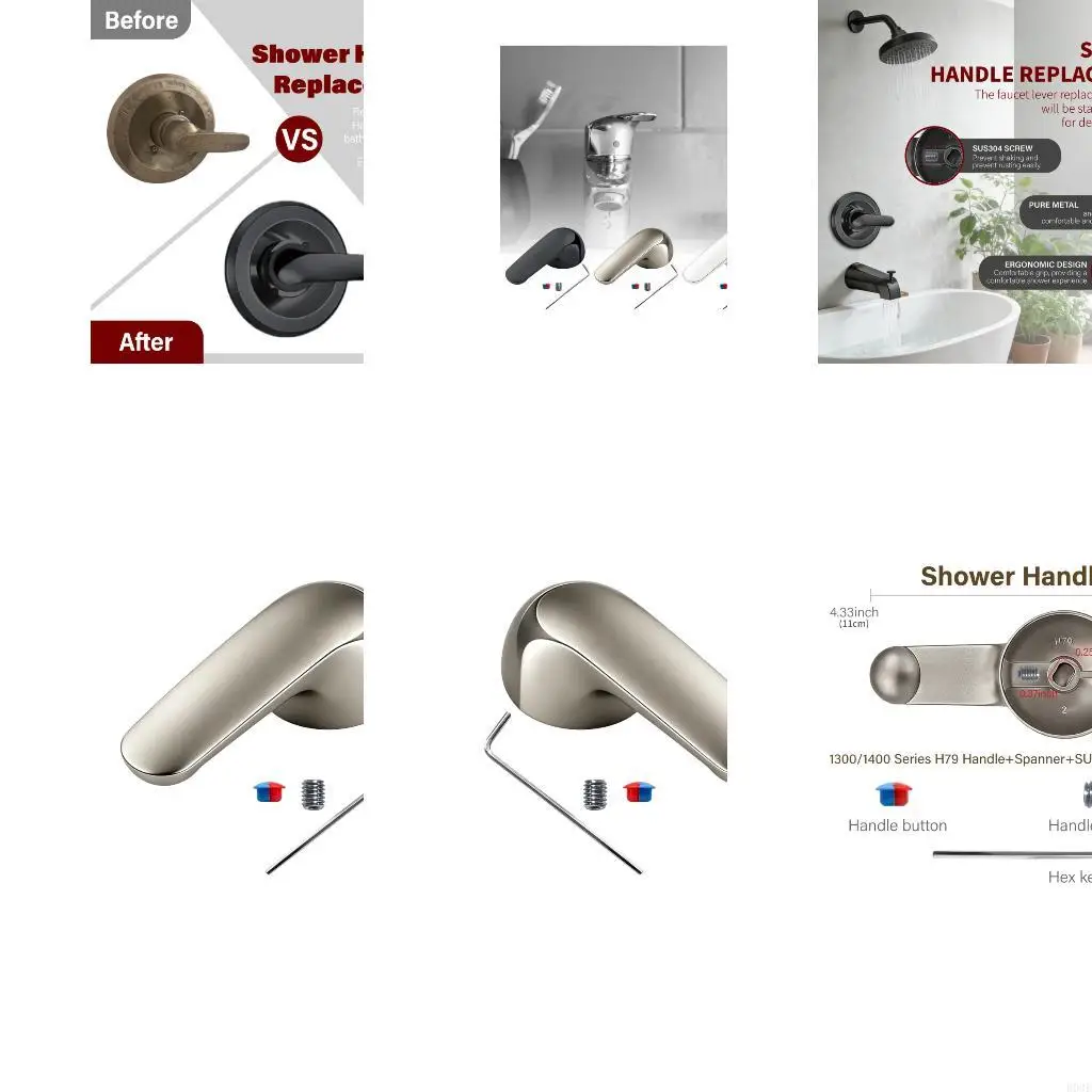 

H79 Tub and Shower Faucet Handle With Quick Installation For Bathroom B03E