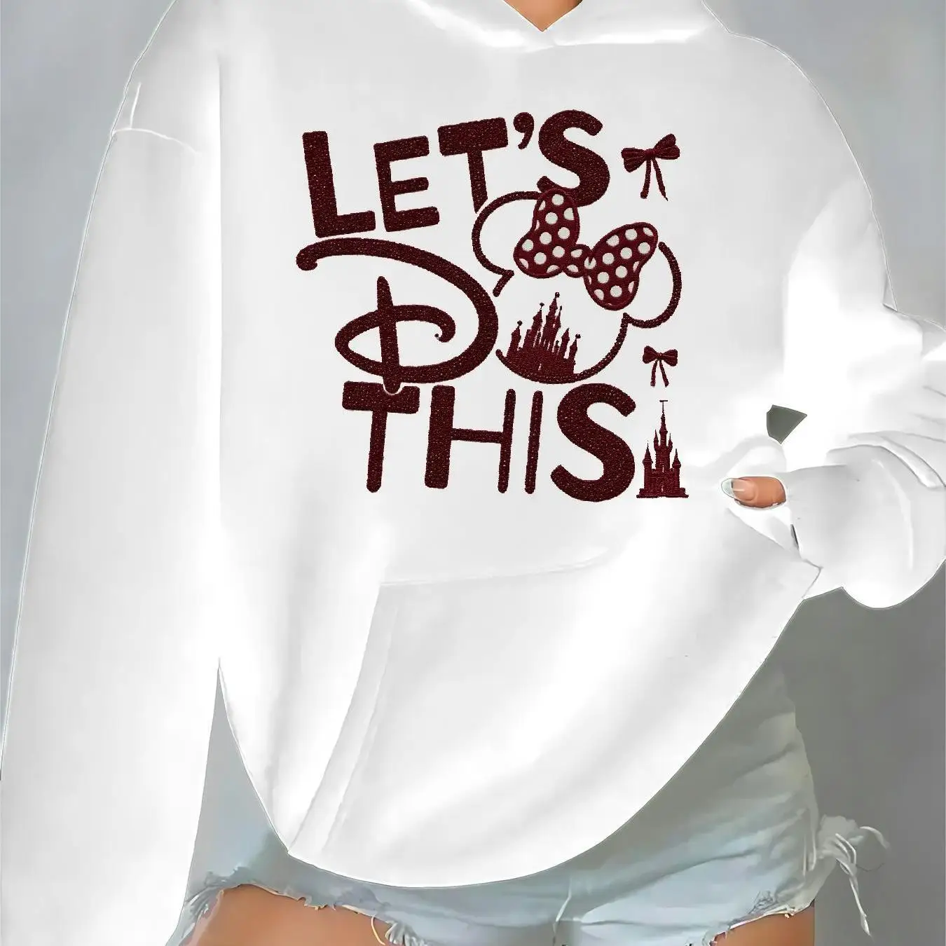 Disney mickey mouse padrão feminino hoodie outono inverno casual unisex pulôver moletom roupas com capuz streetwear oversized