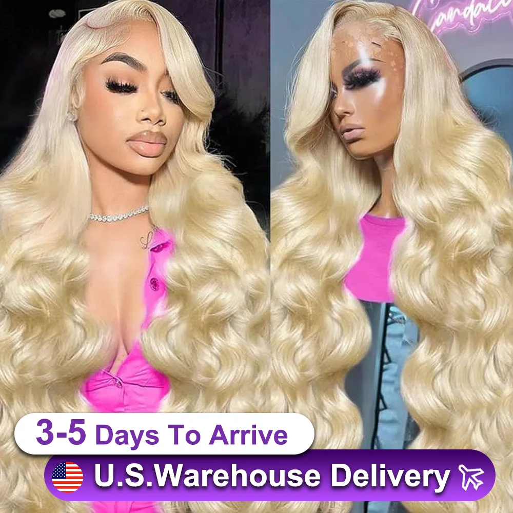 613 HD Lace Frontal Wig 13x4 Human Hair Wigs Body Wave Blonde Transparent Lace Front Wig Glueless Human Hair Wig for Black women