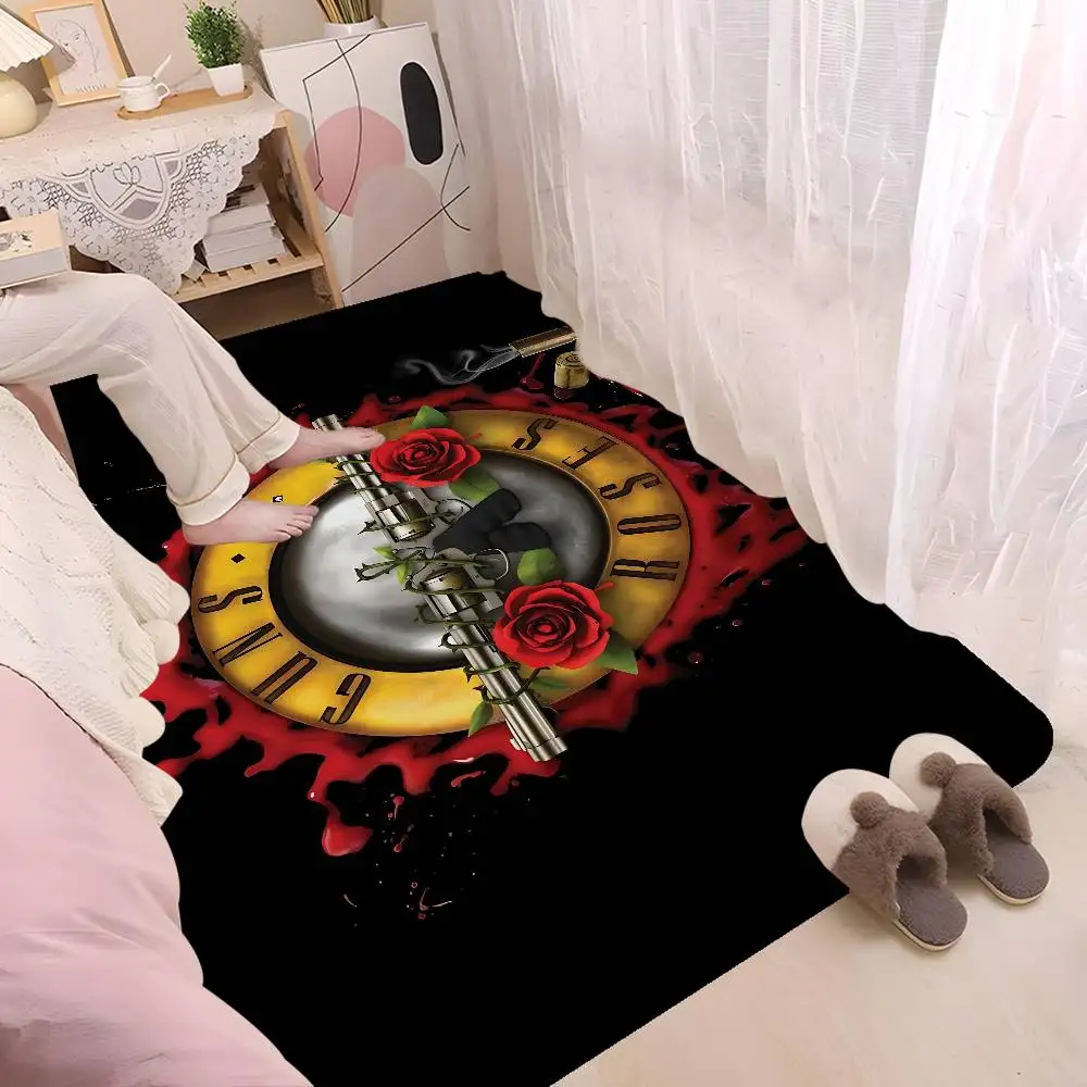 Cool Band G-Guns N-N R-Roses Rock Room Mats Anti-slip Absorb Water Long Strip Cushion Bedroon Mat Household Carpets