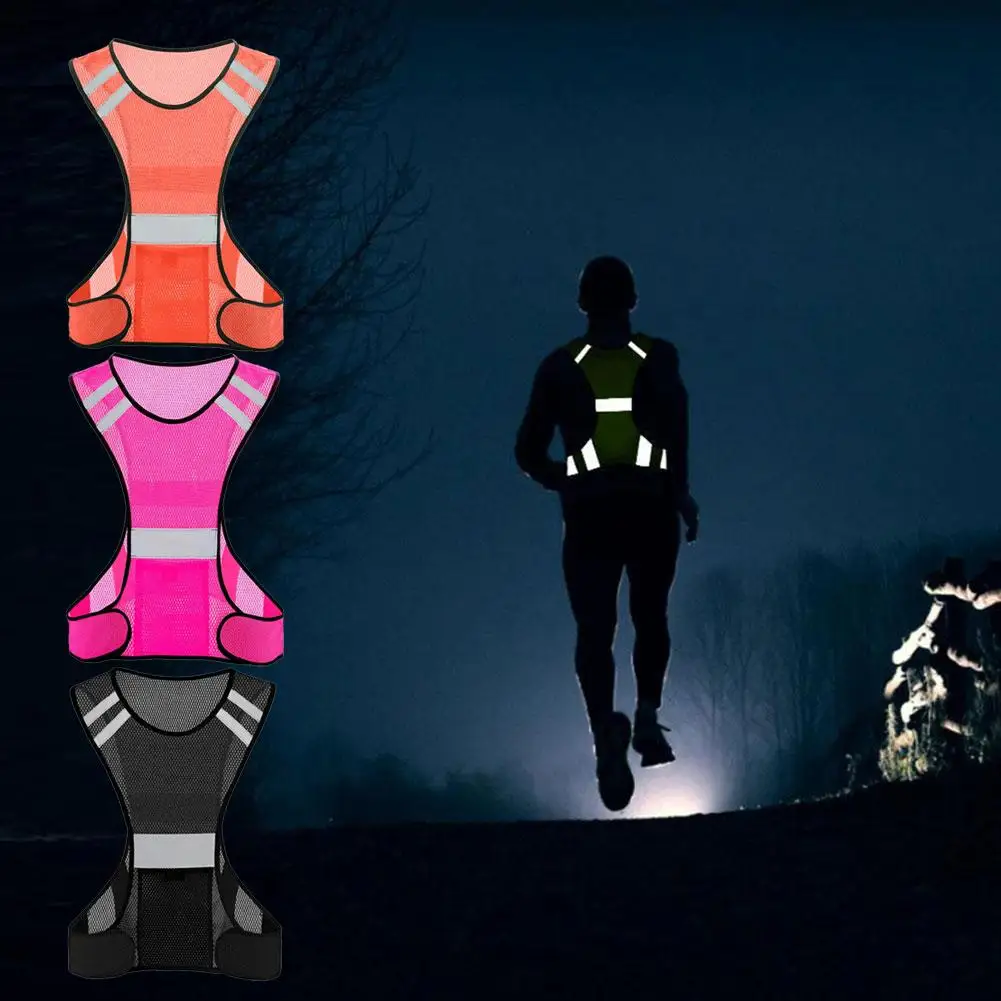 New Night Walking Biking Safety Vest Elastic Reflective Straps Reflector Bands Reflective Running Gear for Men Women Children