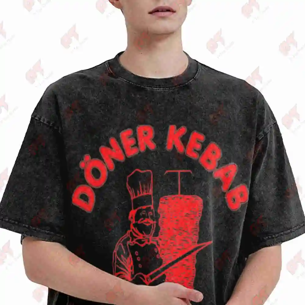 Doner Kebab Vintage Vintage Washed Tee Pure Cotton T-Shirt