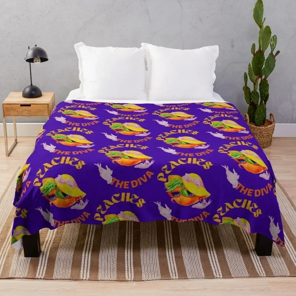 

Peaches,the diva Throw Blanket blankets ands Beautifuls Blankets