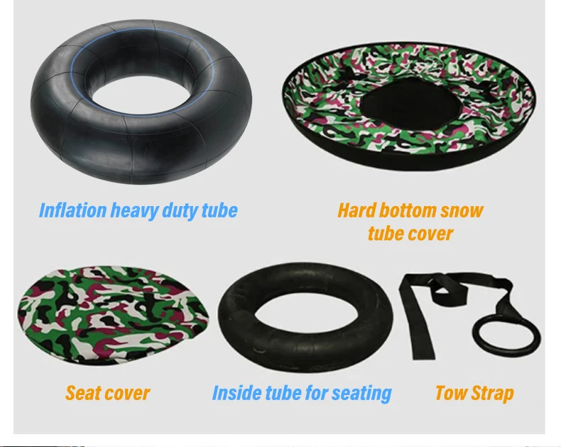 Winter Snow Tube Hard Bottom Snow Sled