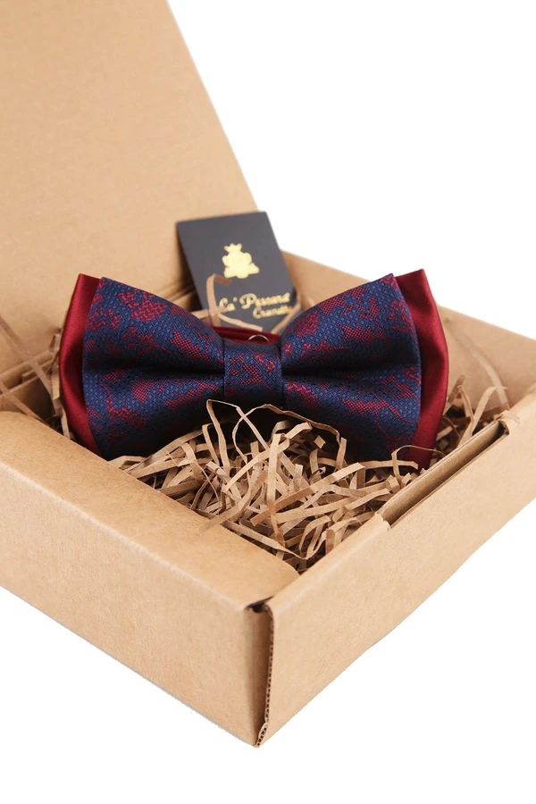 Blaue Blume Muster Fliege P1660