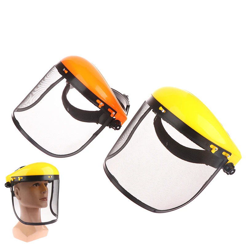 Garden Grass Trimmer Safety Helmet Hat With Full Face Mesh Visor For Logging Brush Cutter Forestry Protection