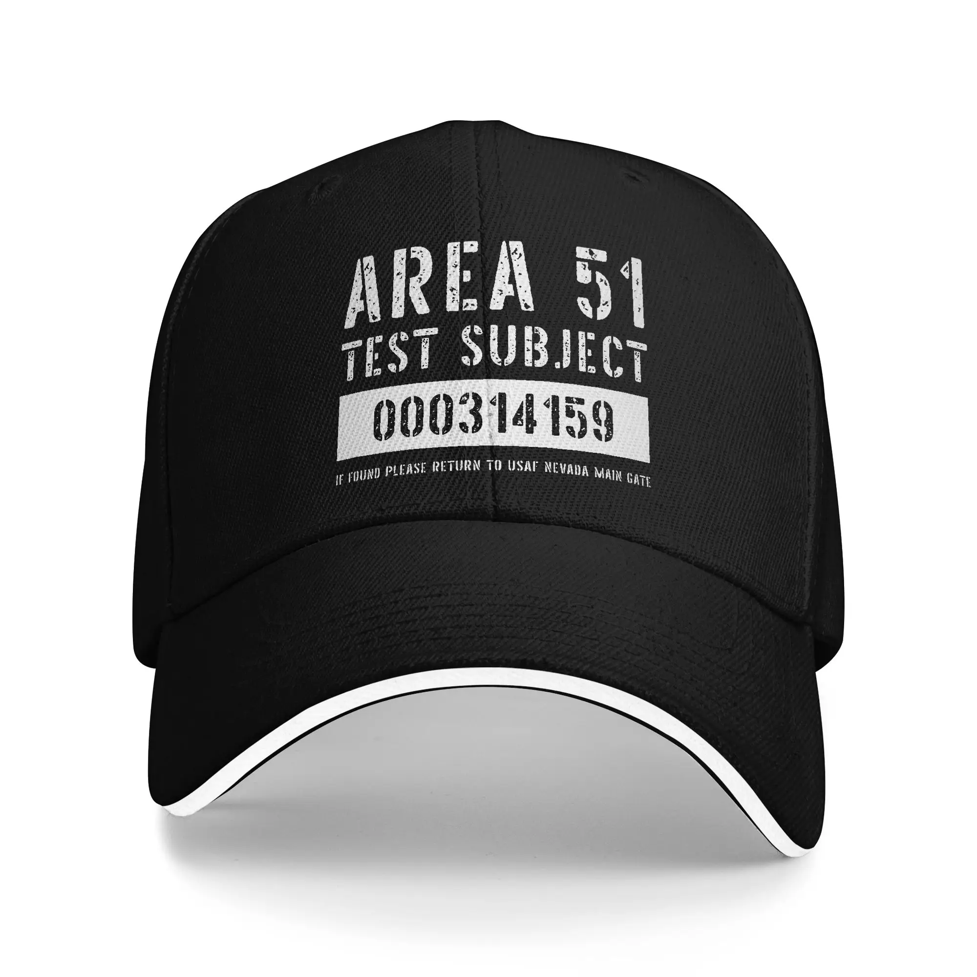 Area 51 Test Subject Aliens Abduction Sandwich Baseball Caps Halloween Costume Polyester Adjustable Sun Cap Outdoor Workouts Hat