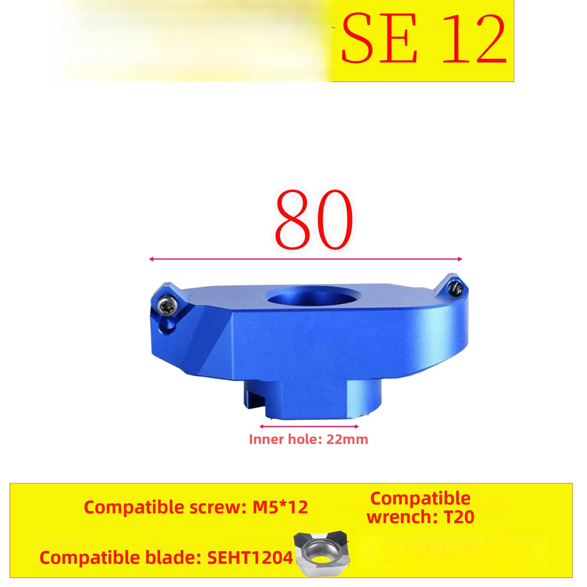 AP16 Bridge-Type Aluminum Slicer Disc Double-Edge Cutting Design Compatible with SE12 Square Slicers and SEHT1204 Insert Systems