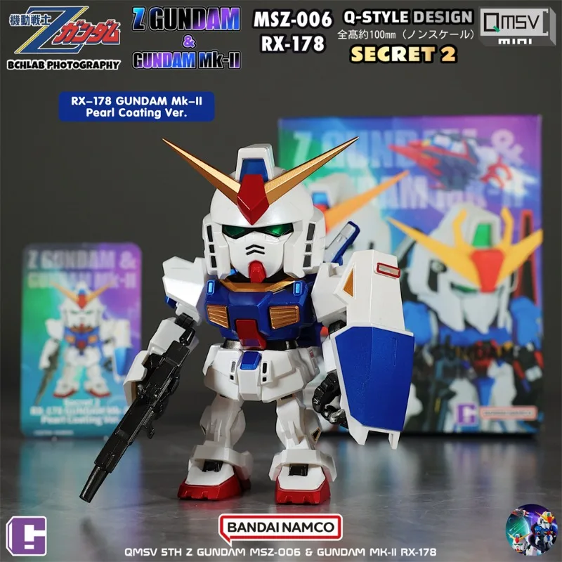 متوفر QMSV Mini Z Gundam Mark II صندوق أعمى الشكل سيارة ودية قطعة عرض مفصلية IZGUNDAM GUNDAM سلسلة تمثال هدية