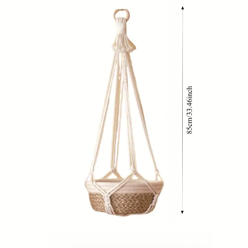 Christmas Plant Hanger Handmade Cotton Yarn Weave Christmas Plant Hanger Bohemian Flower Pot Hanging Net Indoor Green Plant