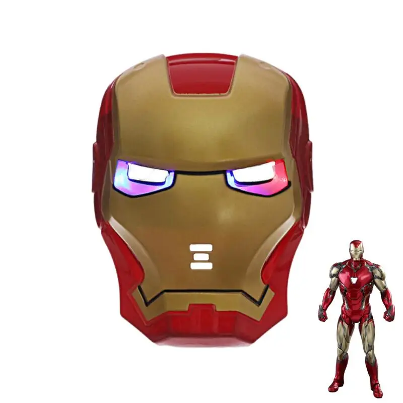 Iron Man Spider Man Hulk America Mask - Avengers super-héros LED illuminent les accessoires lumineux pour cosplay, fête et filles garçons jouet cadeau