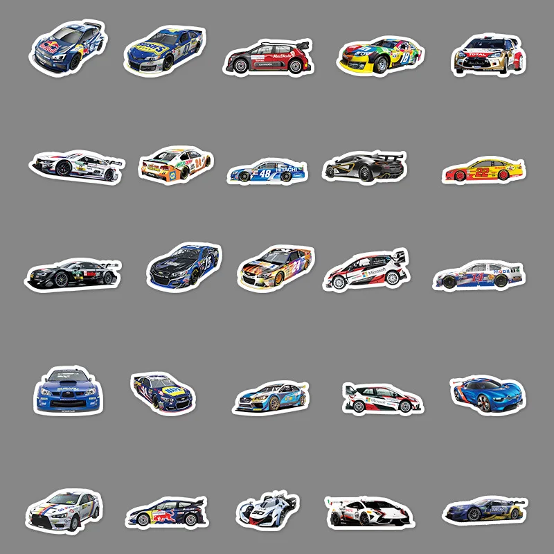 50Pcs Handsome Racing Series Graffiti Stickers Suitable for Laptop Helmets Desktop Decoration DIY Stickers Toys Wholesale