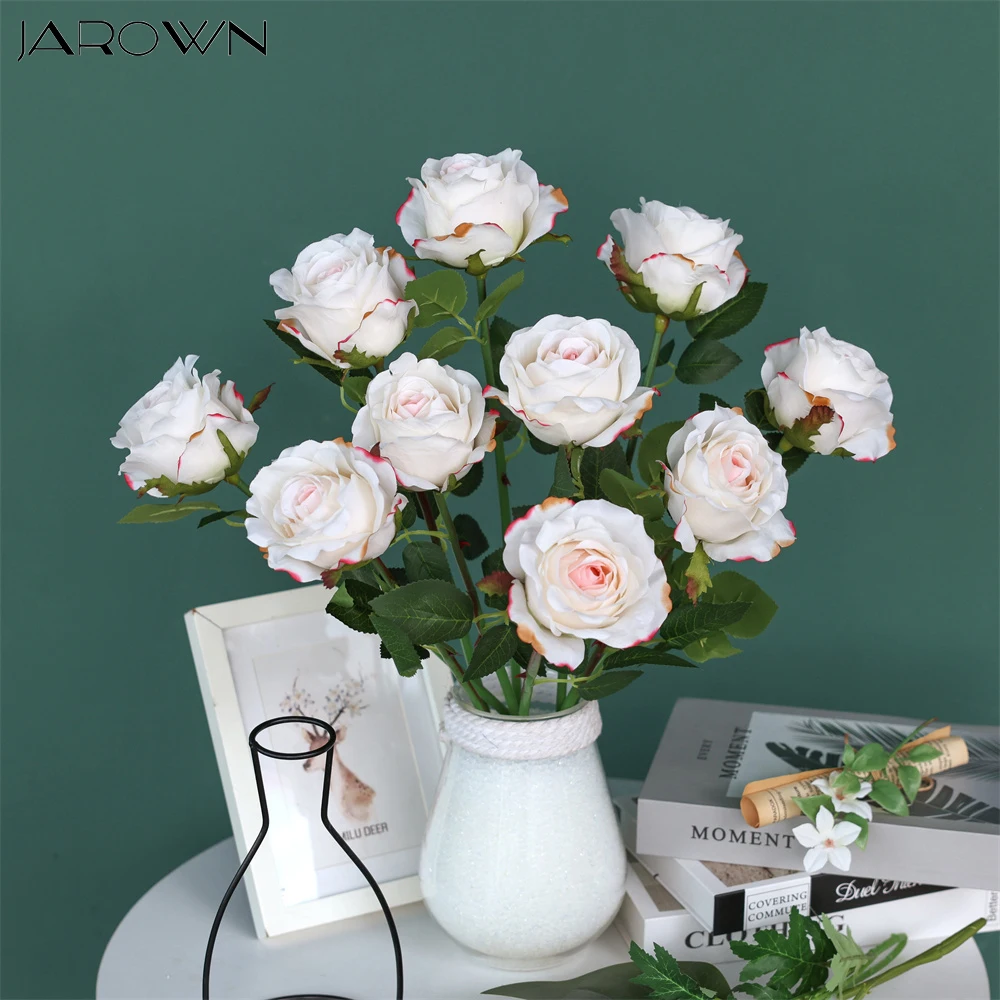 

10/100Pcs Artificial Rose Floral Bouquet for Wedding Arrangement Accessories Photo Props Home Party Decoration