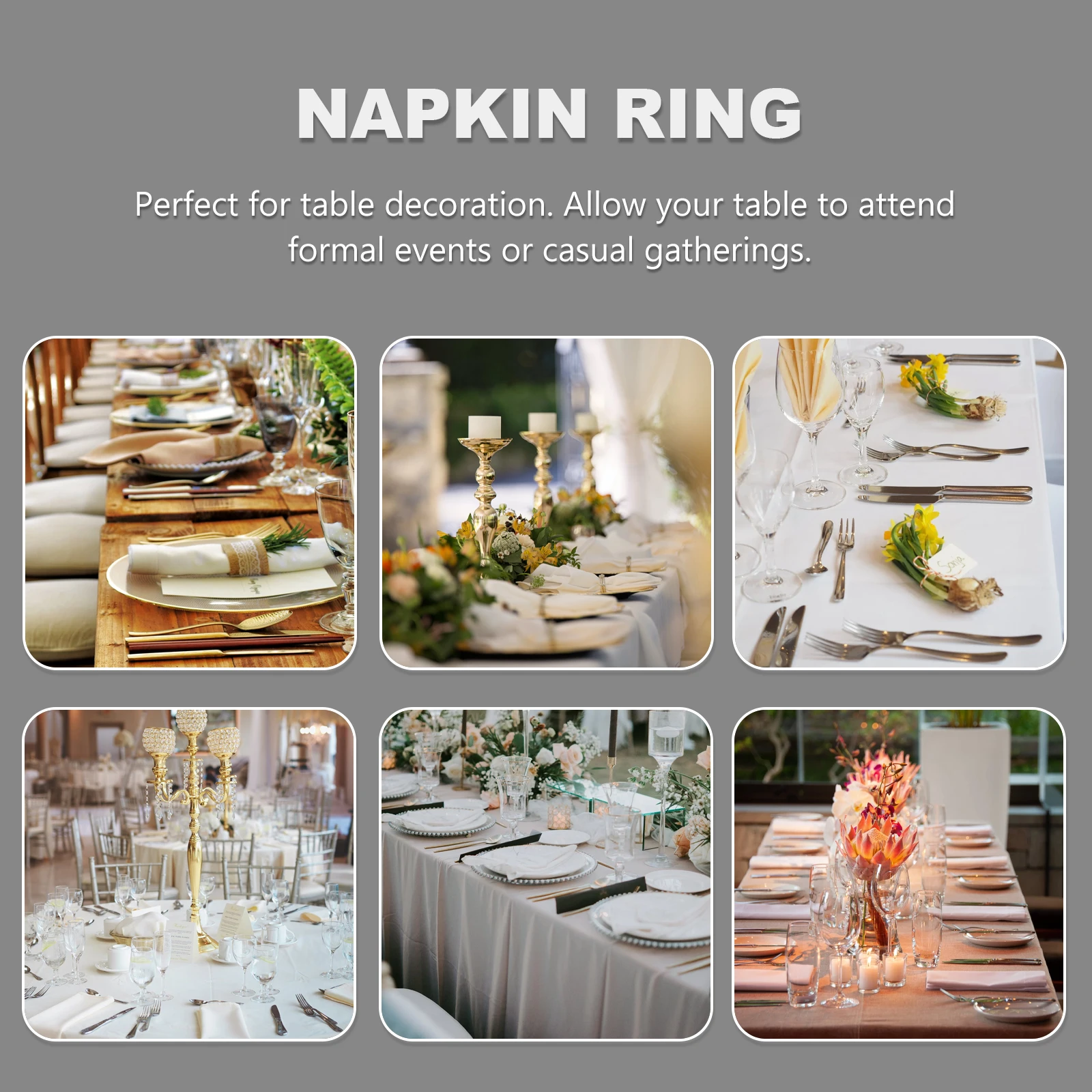 

2PCS Napkin Rings Leaf Shaped Metal Alloy Lightweight Elegant Wedding Dinner Party Supplies Kitchen Bar Accessories