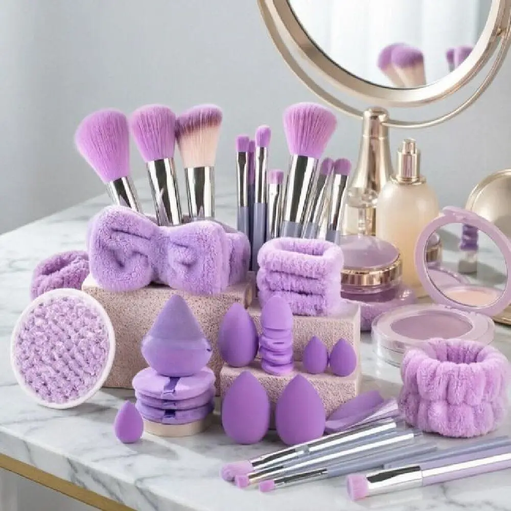33pcs Soft Bristles Makeup Brush Set Fluffy Complete Set Professional Makeup Brushes for Beginners High Quality Foundation Brush