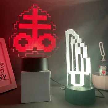 Gra The Binding of Isaac Rebirth Item Mom's Knife 3D Led Neon Nightlight Gift For Boyfriend Bedroom Decor Gamers Prop Lampa Lava