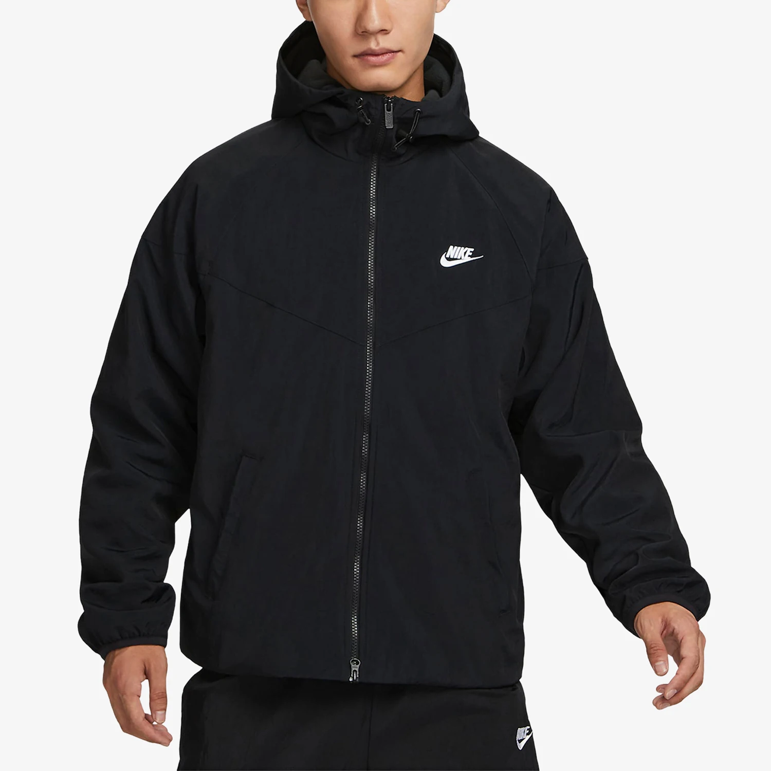 

Nike genuine Men's Winter Fleece Hooded Loose Jacket FB8619-010