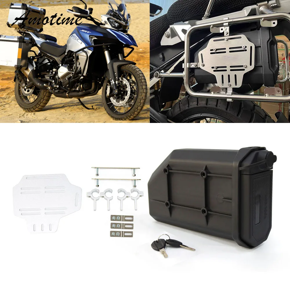 Per Benelli TRK702 TRK502X 2016-2020 2021 2022 TRK 702 502 X Cassetta degli attrezzi per moto Cassetta degli attrezzi con staffa laterale sinistra in alluminio