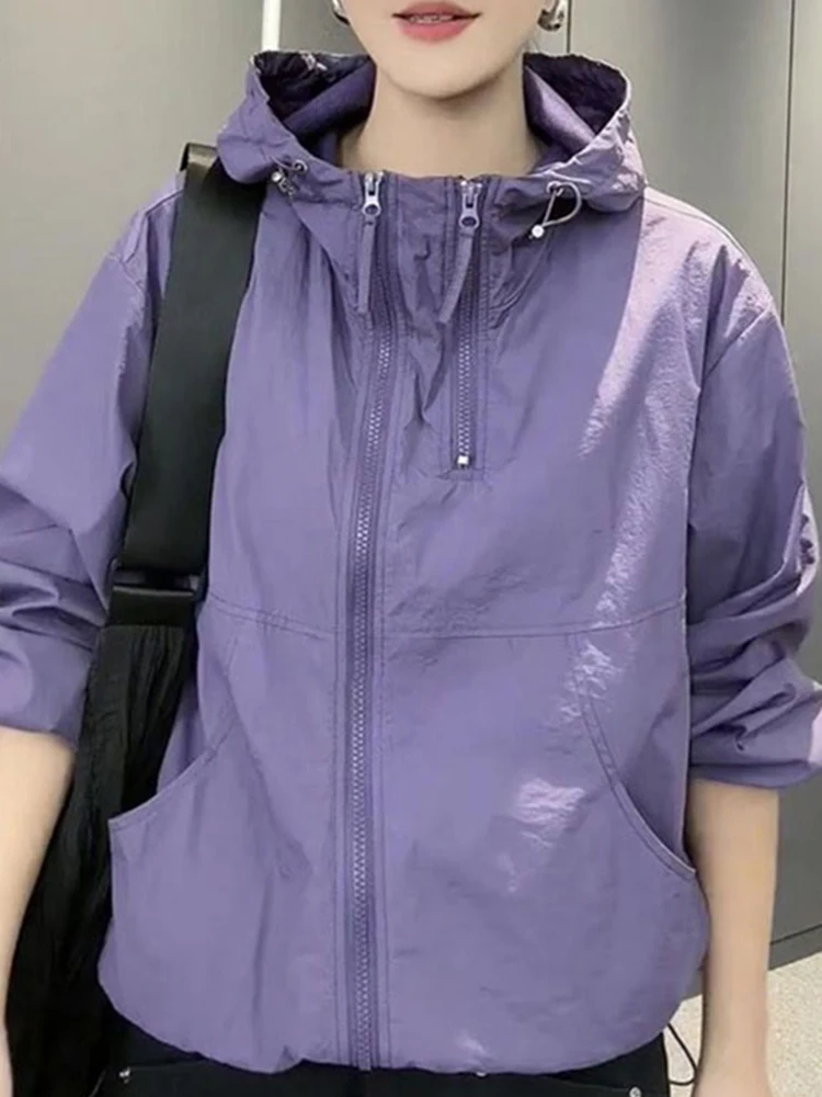 تصميم Sensation بسحاب مزدوج وغطاء للرأس ort Jaet للسيدات فضفاض للتخسيس ومتعدد الاستخدامات للحماية من الشمس ملمس عالي الجودة