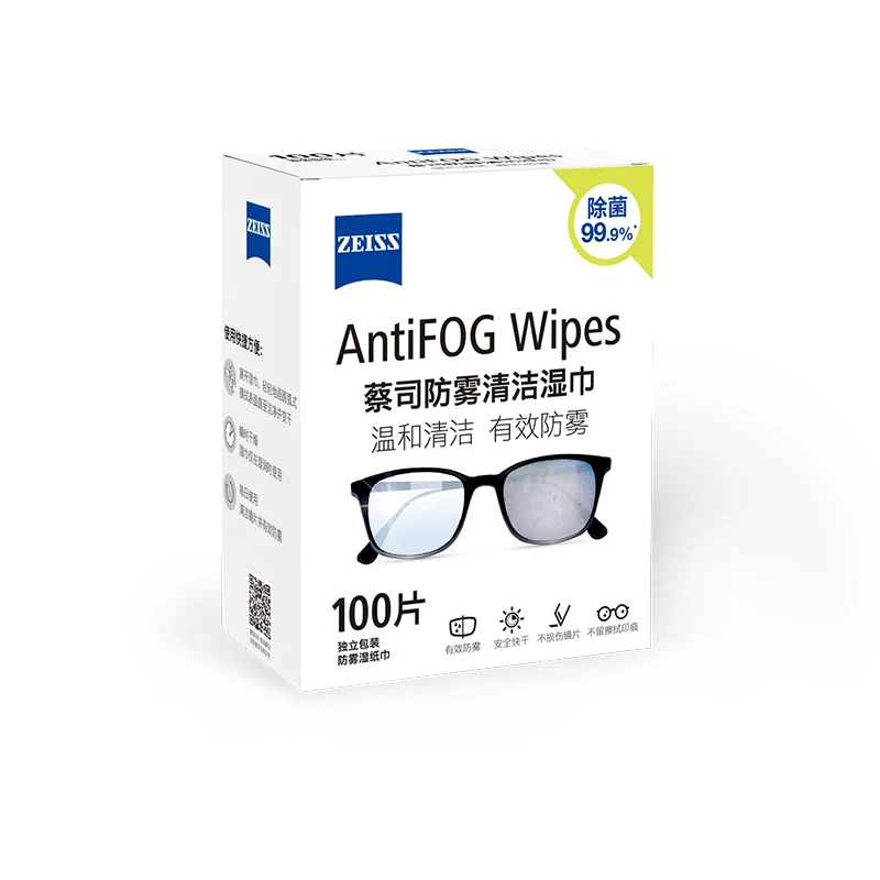 

ZEISS Lens Anti-fog Cleaning Wipes 100 Sheet/box Use for Glass,Camera lensesMirror,etc.