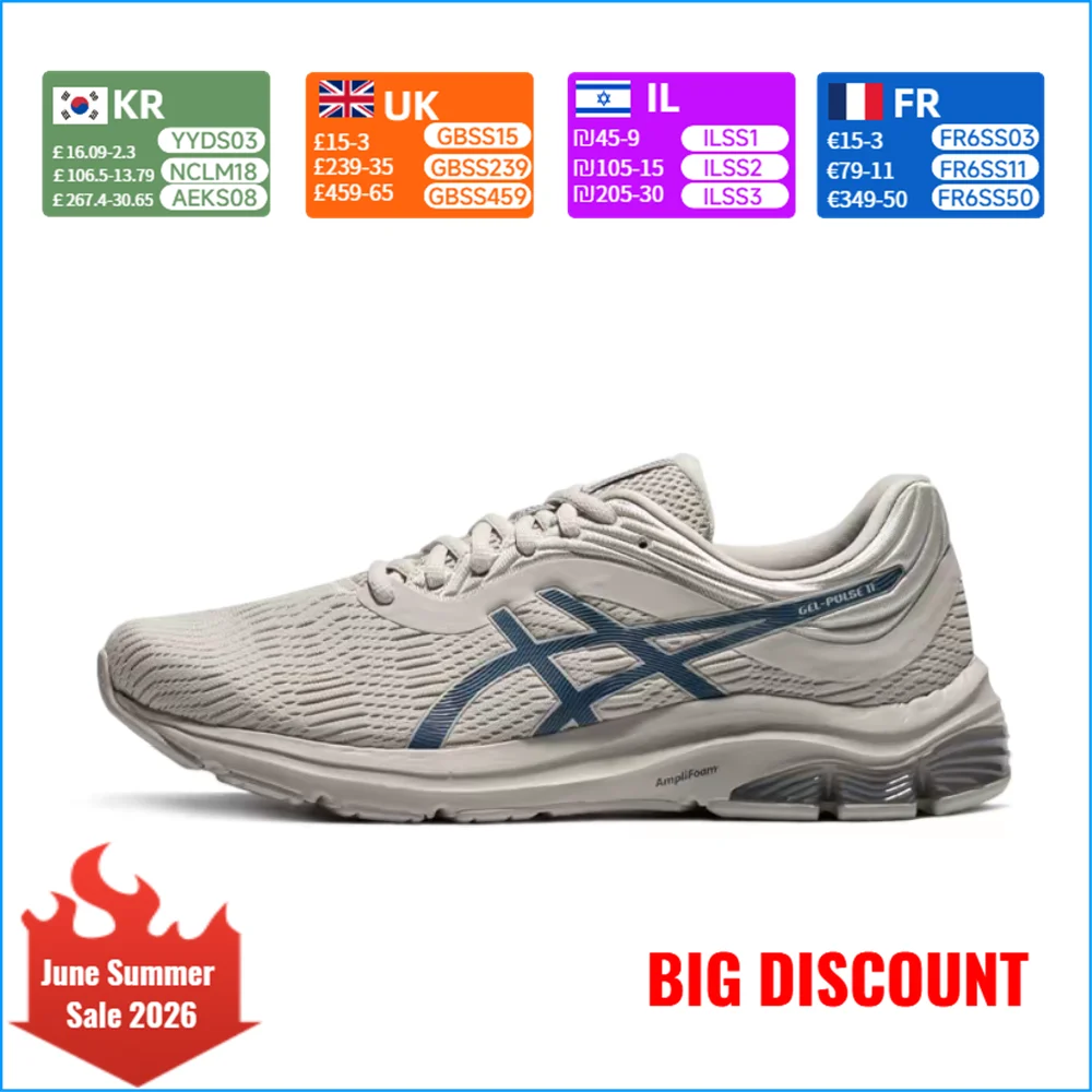 

ASICS Gel-Pulse 11 Men's Low-Top Running Shoes Durable&Breathable Sports Fabric,Comfortable Cushioning,Gray/Blue 1011B293-022