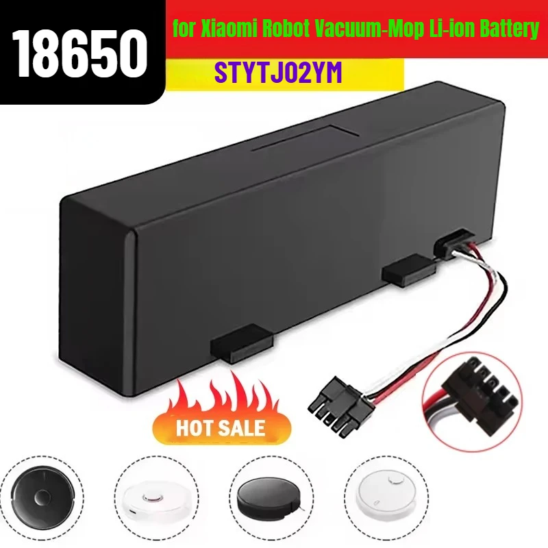 

18650 14.4V 6500mAh Sweeper Battery for Xiaomi STYTJ02YM Robot Vacuum-Mop Li-ion Battery