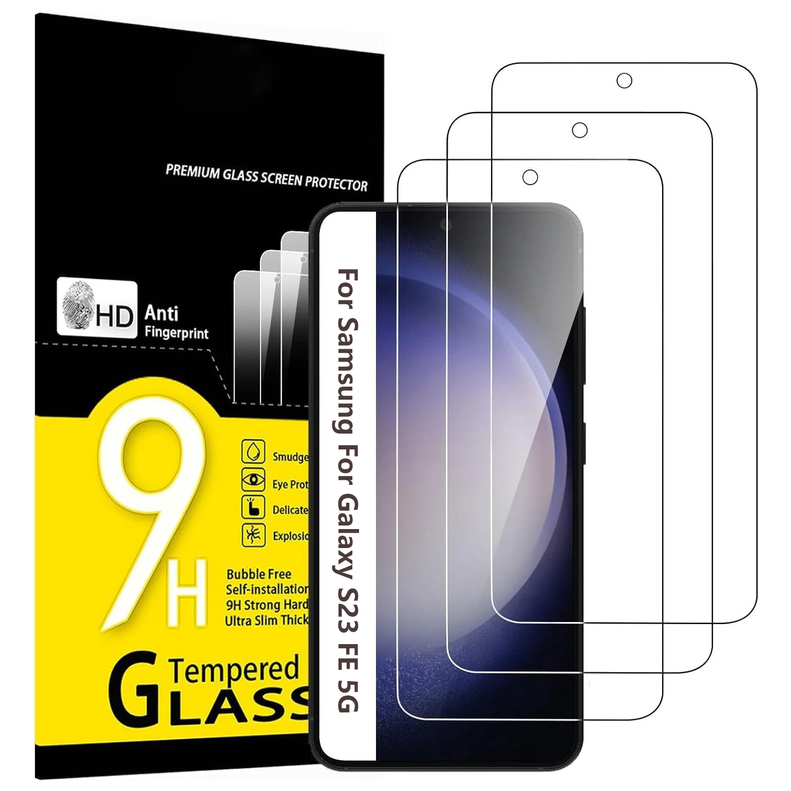 

3pcs Full Cover Tempered Glass For Samsung Galaxy S23 FE S21 FE Screen Protector Glass Sansung S20FE Protective Film