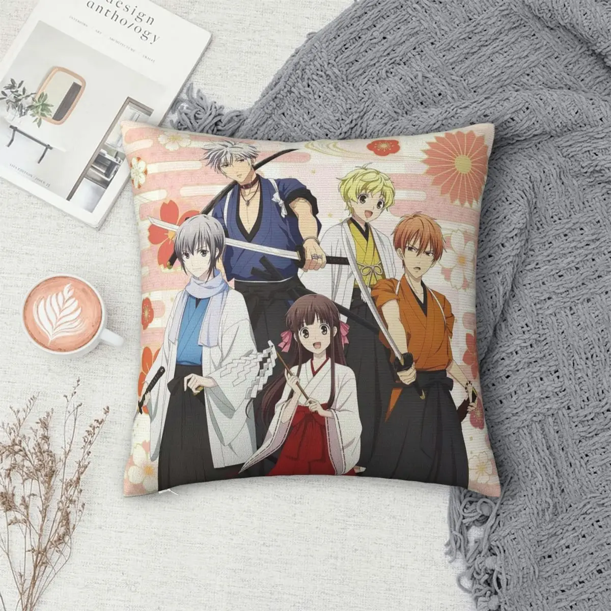 Fruits Basket Kyo Sohma Anime Square Pillowcase Pillow Cover Cushion Zip Decorative Comfort Throw Pillow for Home Sofa