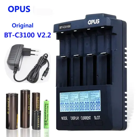 OPUS C3100 리튬 이온 NiCd NiMH AA AAA 10440 14500 18650 LiFePO 충전식 1.2V 배터리 용 LCD 스마트 배터리 충전기 OPUS C3100 리튬 이온 NiCd NiMH AA AAA 10440 14500 18650 LiFePO 충전식 1.2V 배터리 용 LCD 스마트 배터리 충전기