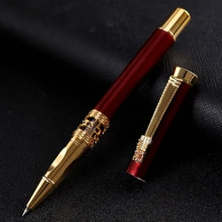 Classic Design Full Metal Brass Copper Roller Ballpoint Pen Business Men Gift Writing Pen Buy 2 Send Gift F19E