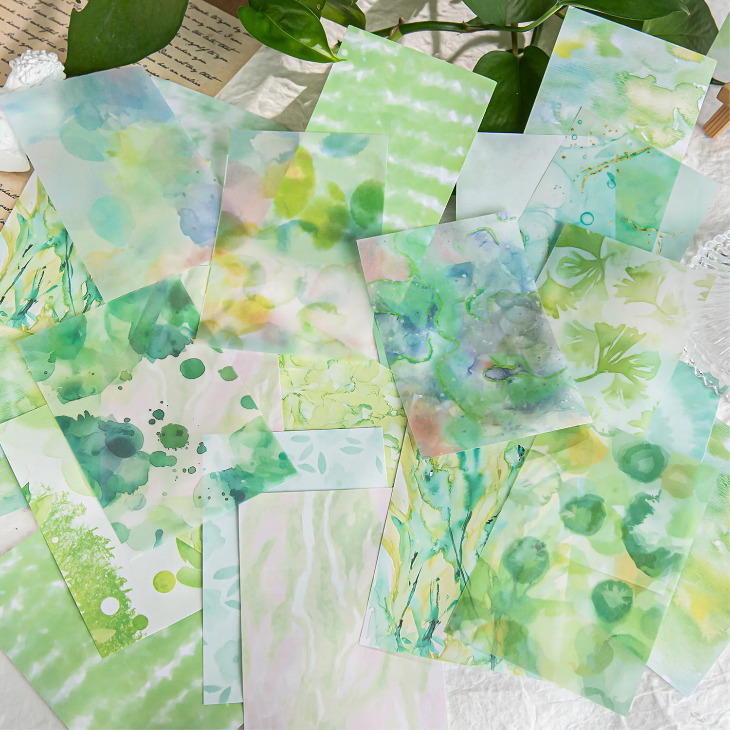 50 ورقة خمر INS التدرج اللون المواد ورقة مخطط الزخرفية حساب اليد ألبوم اليوميات سكرابوكينغ ورق خلفية #1