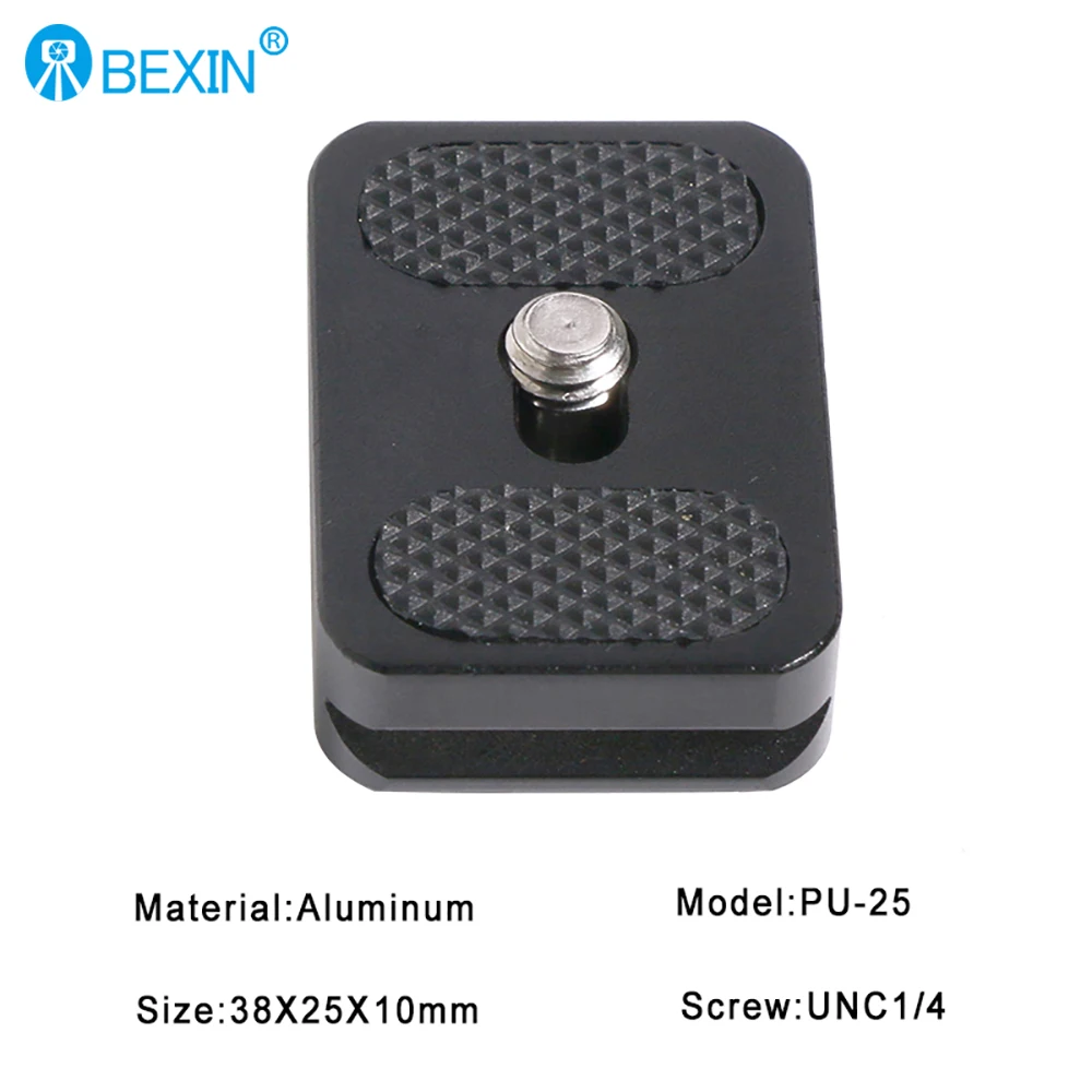 BEXIN Mini Plate Quick Release Plate Tripod Plate Quick Release Camera Plate PU-25 1/4 Screw Mount For Arca Swiss DSLR Camera