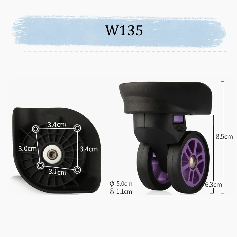 For W-135 360° Silent Spinner Luggage Wheel Replacement - Durable Material Replacement Wheel Luggage Wheel Replacement
