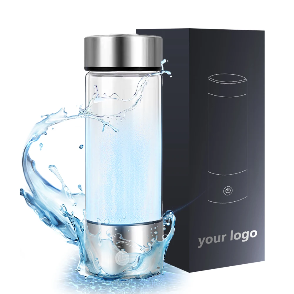 Großhandel 420 ml tragbare USB wiederaufladbare wasserstoffreiche Wasser abnehmbare Digitalanzeige Wasserstoff