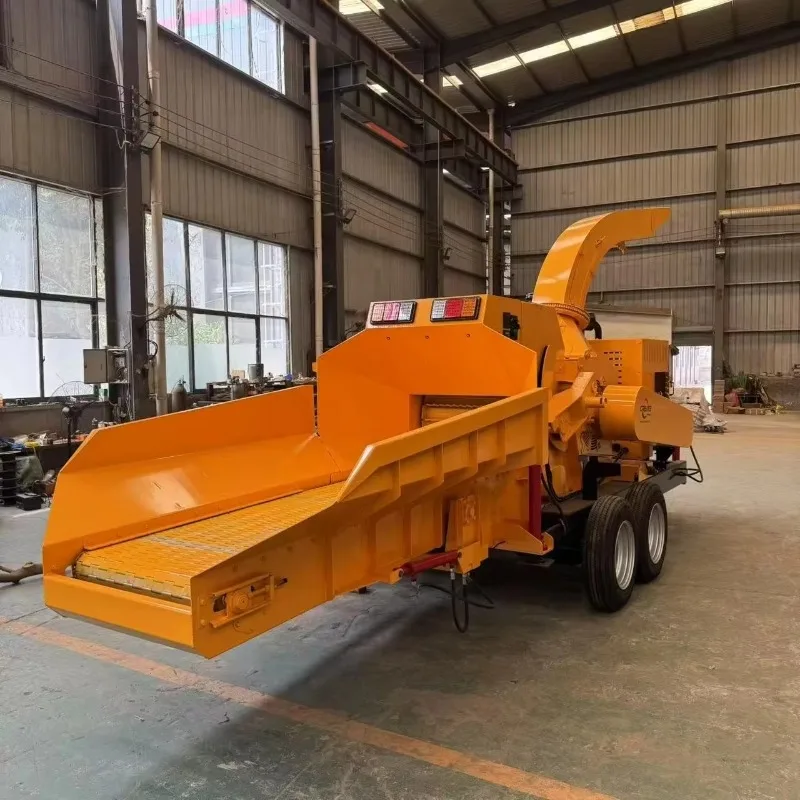 High Capacity 8t/h   Wood Shredder and C per for Large Wood Waste Logs Timber Biomass Processing Equipment