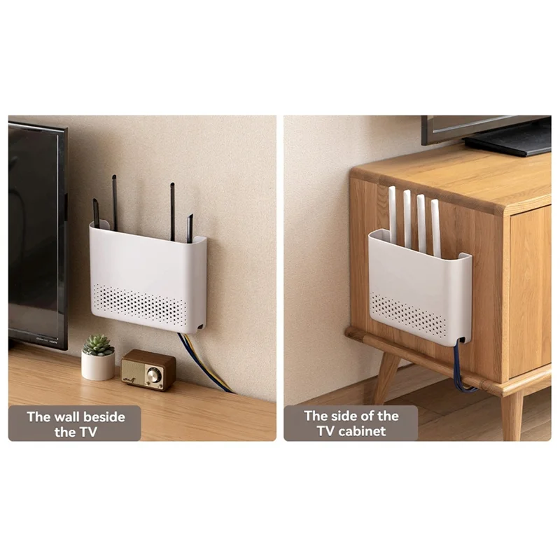 

B17B Wifi Storage Box For Living Room Wall Mounted Wifi Box Hider Wifi Router Holder And Storage Shelf