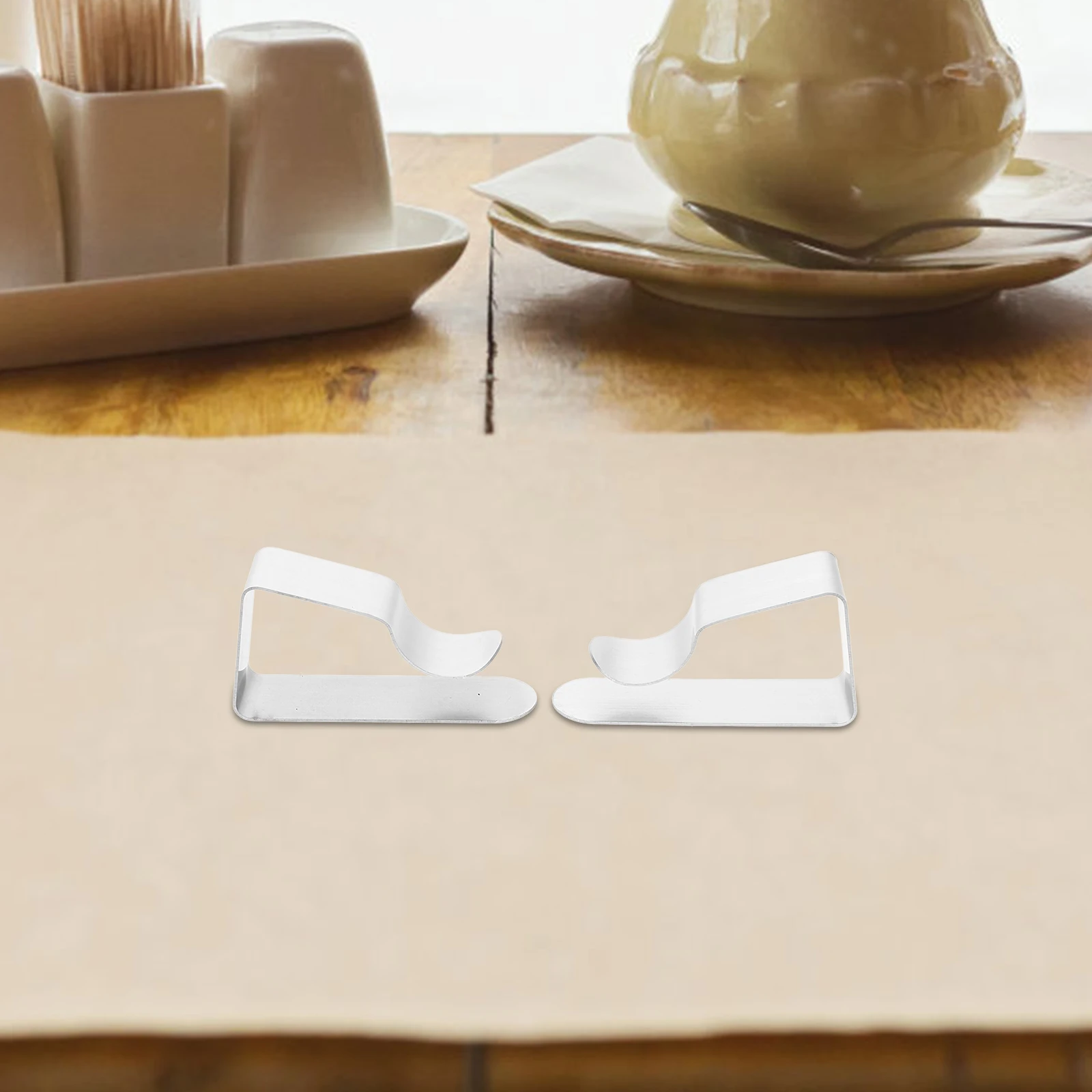 

8 Pcs Trapezoid Tablecloth Clip One-piece Fasteners Stabilizers Outdoor Stainless Steel Fixers Clips