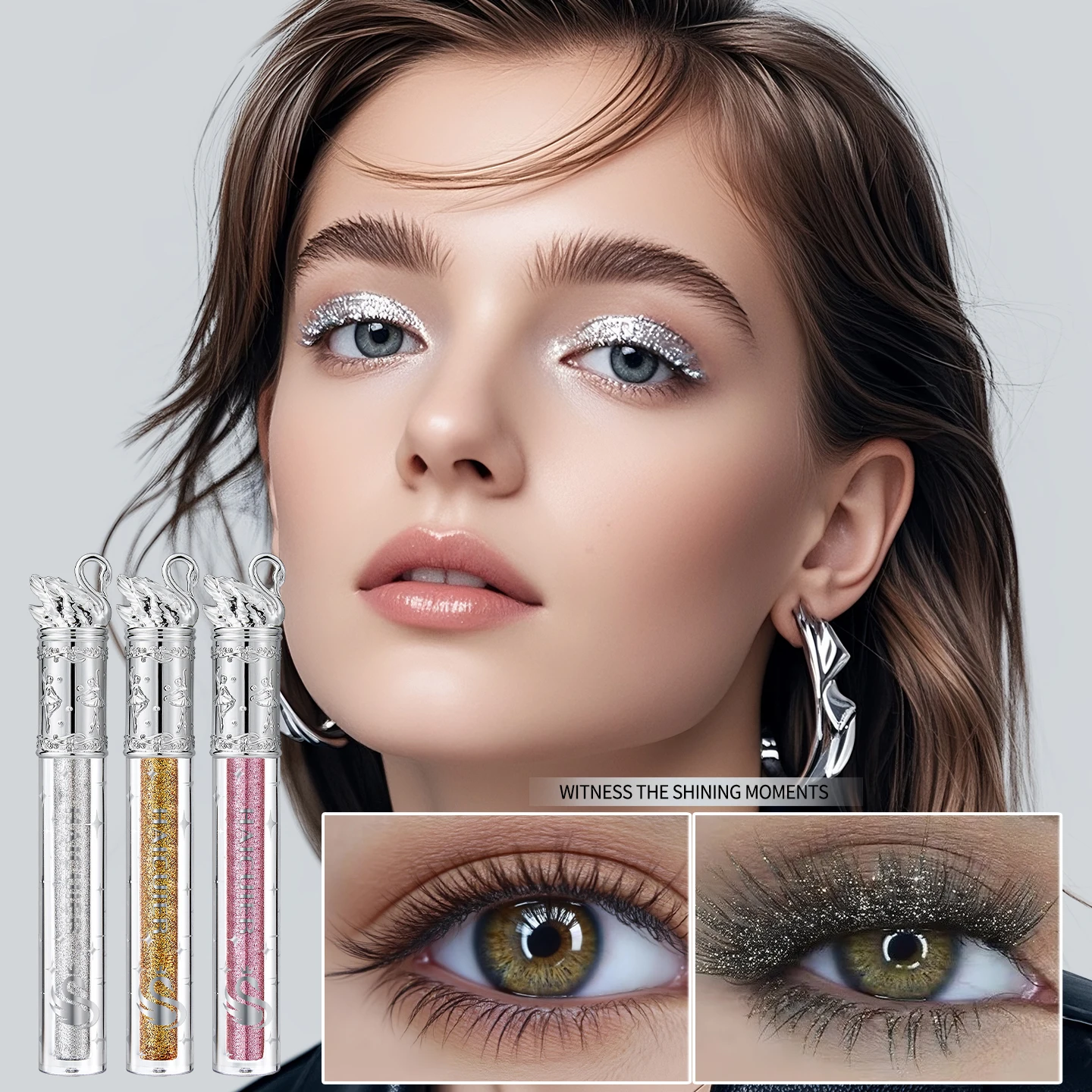 Shiny Eye Black, Waterproof and Sweat Resistant, Multi-Color Optional, Durable Formula, Create Shiny Eye Makeup