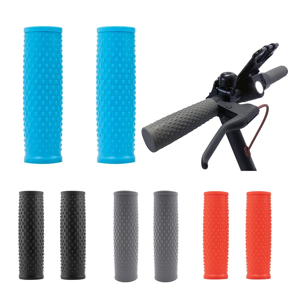 1 Pair Hand Handle Non-Slip Handle Cover For Xiaomi/Pro/1s Electric Scooter Accessories 12x3.5cm Black/Gray/Red/Blue