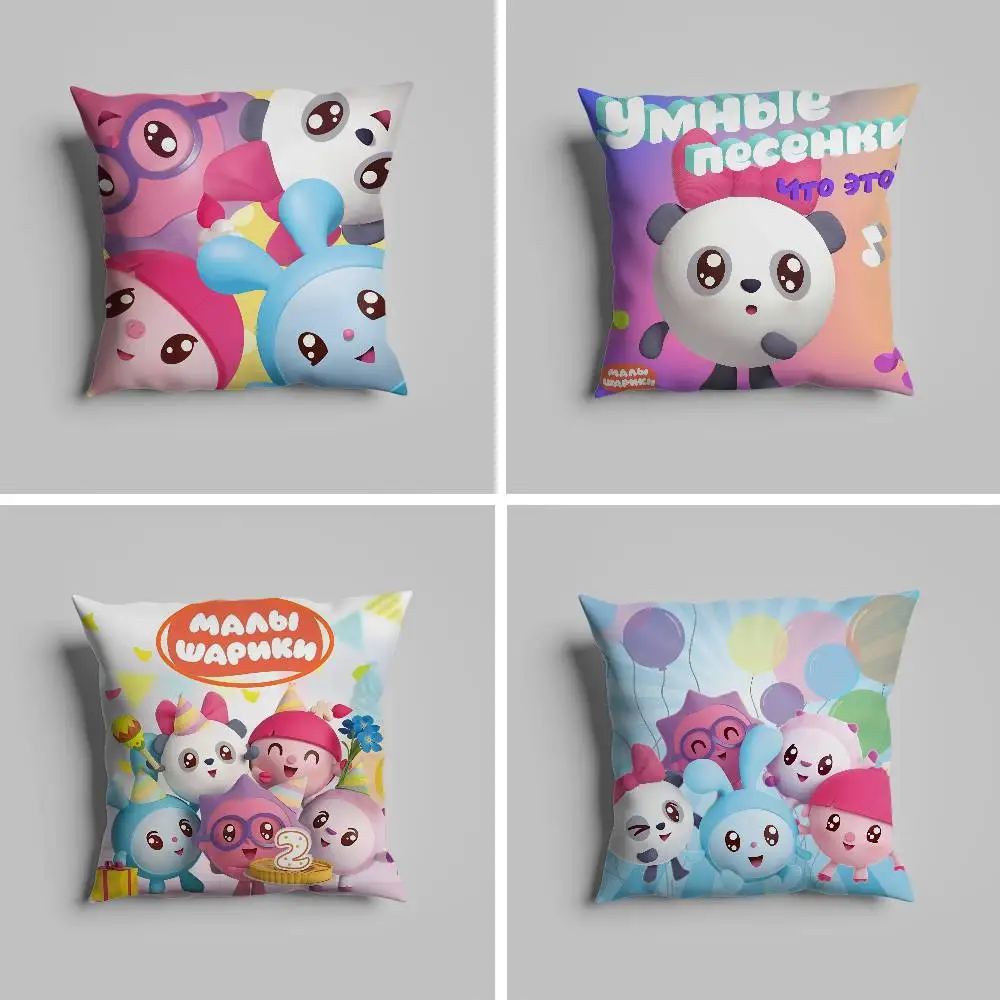 

New Cartoon B-BabyRiki Pillow Case Pillowcase For Car Pillows 60x60 Cushions Luxury Double Sided Cover Home And Decoration Sofa