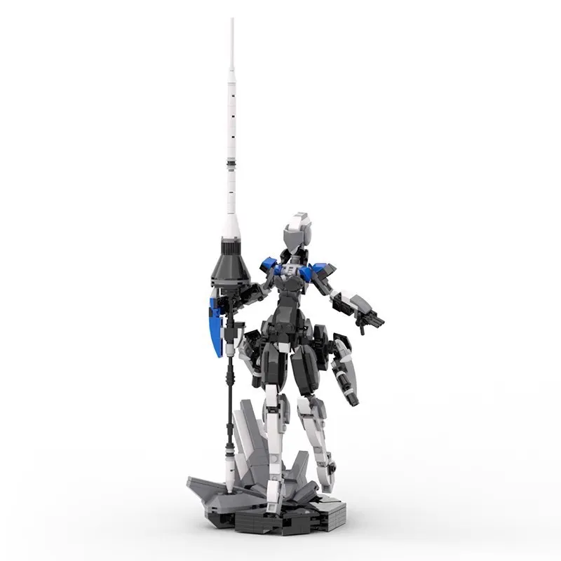메카 소녀 전사 로봇 빌딩 블록 기계 군인 갑옷 모델 MOC 조립 벽돌 장식 어린이 크리 에이 티브 생일 장난감 선물