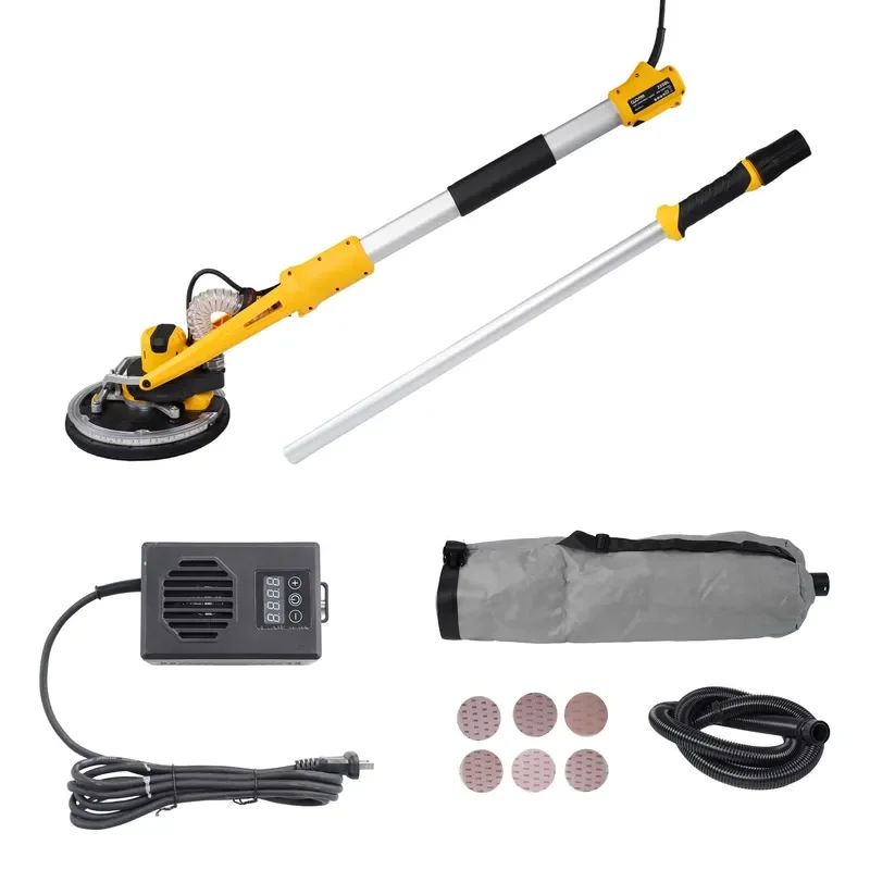 Electric 800W Big Power Wall Grinder Machine 225mm Industrial Drywall Sander with Sandpaper Dust Bag