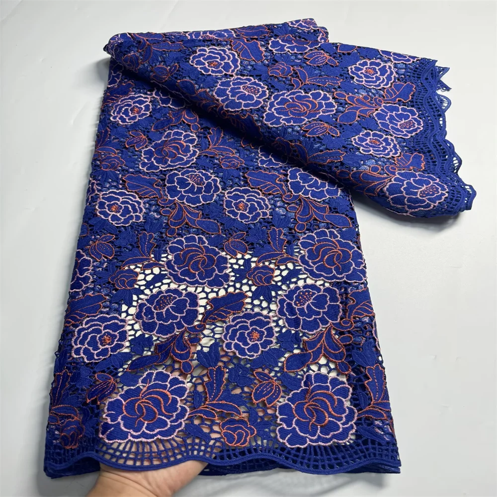 Newest Design Swiss Voile Lace Fabric French Nigerian Cotton Dry Lace fabric For Sewing Women Evening Party Dresses FT93